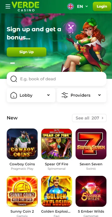 Mobilā versija casino verde